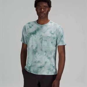 Lululemon Relaxed Mesh Pocketed Short Sleeve T-Shirt in Tidal Dye Wild Mint Teal